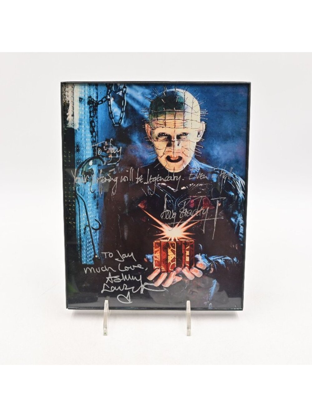 Doug Bradley & Ashley Laurence Hellraiser Autographed Framed Signed Photo No COA